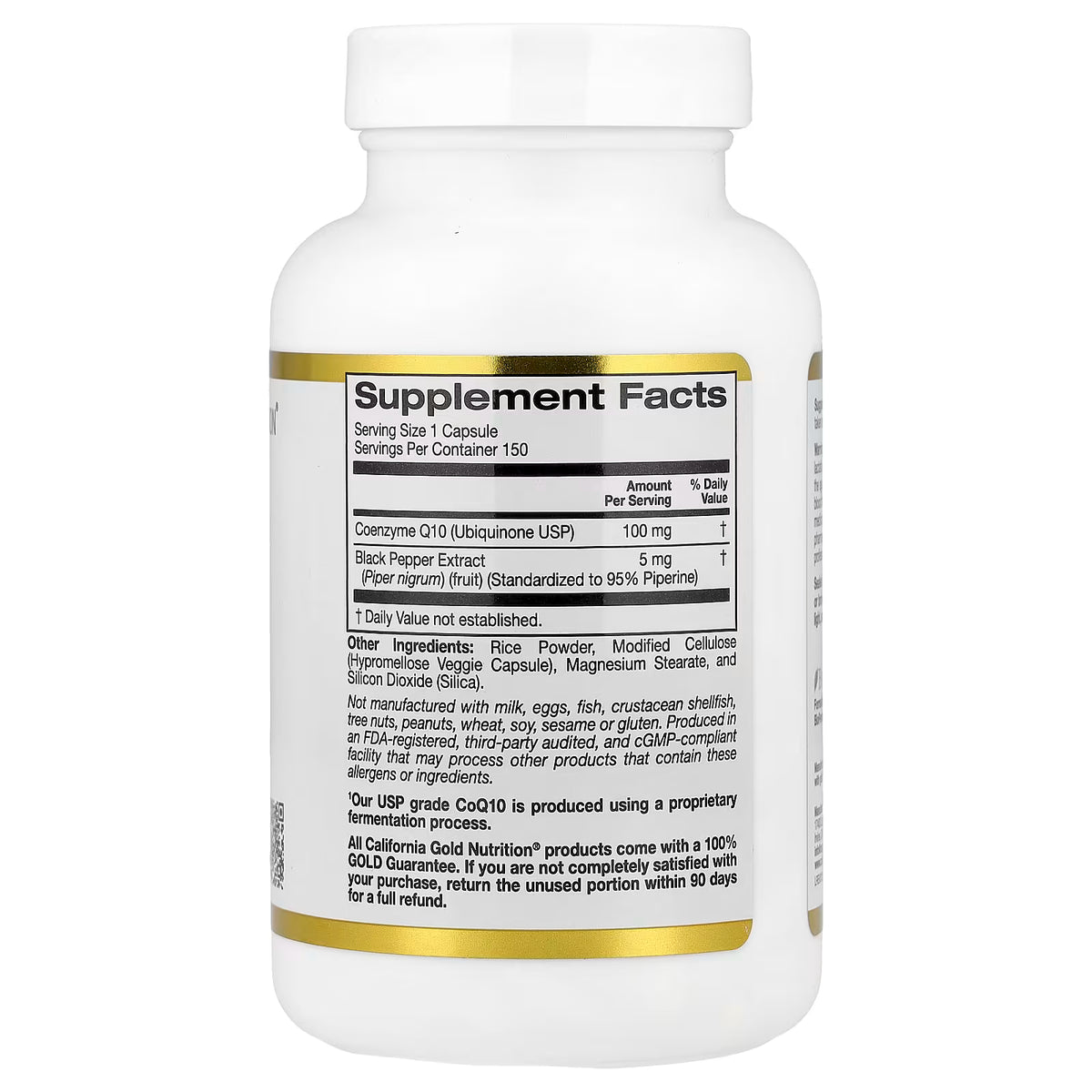COQ10 100mg by California Gold Nutrition | 150 Capsules