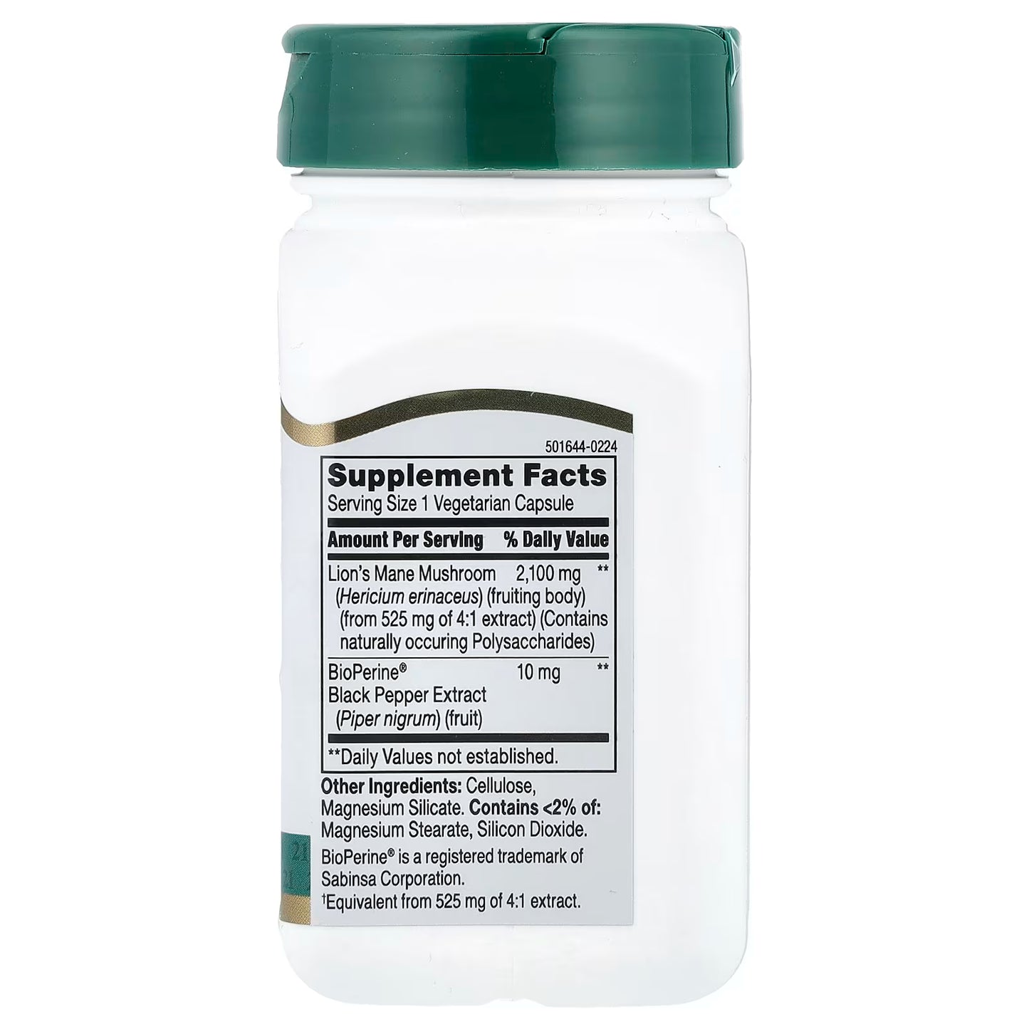 Lions Mane Plus Black Pepper Extract by 21st Century | 60 Capsules