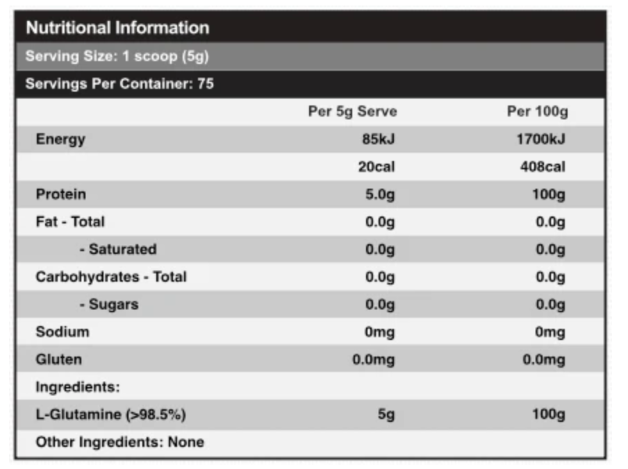 Glutamine | Red Dragon Nutritionals