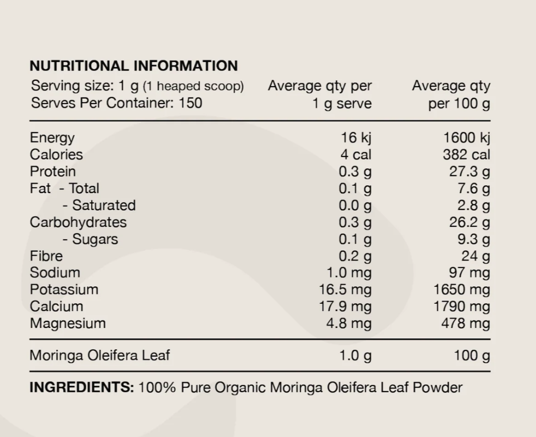 Moringa Powder by Switch Nutrition | 150 Serves