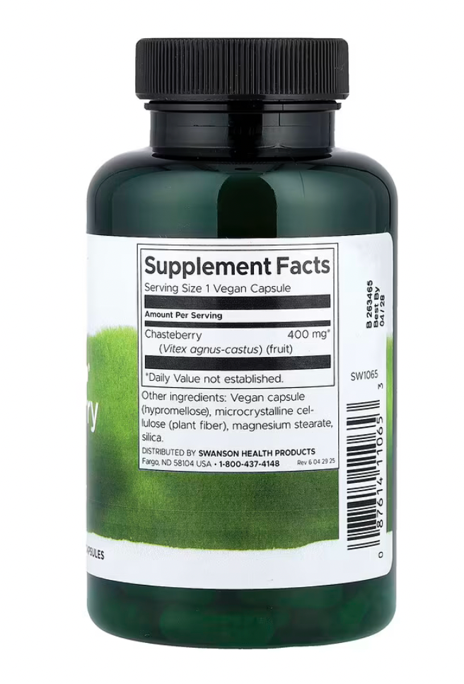 Chasteberry Fruit (Vitex) by Swanson | 120 Capsules