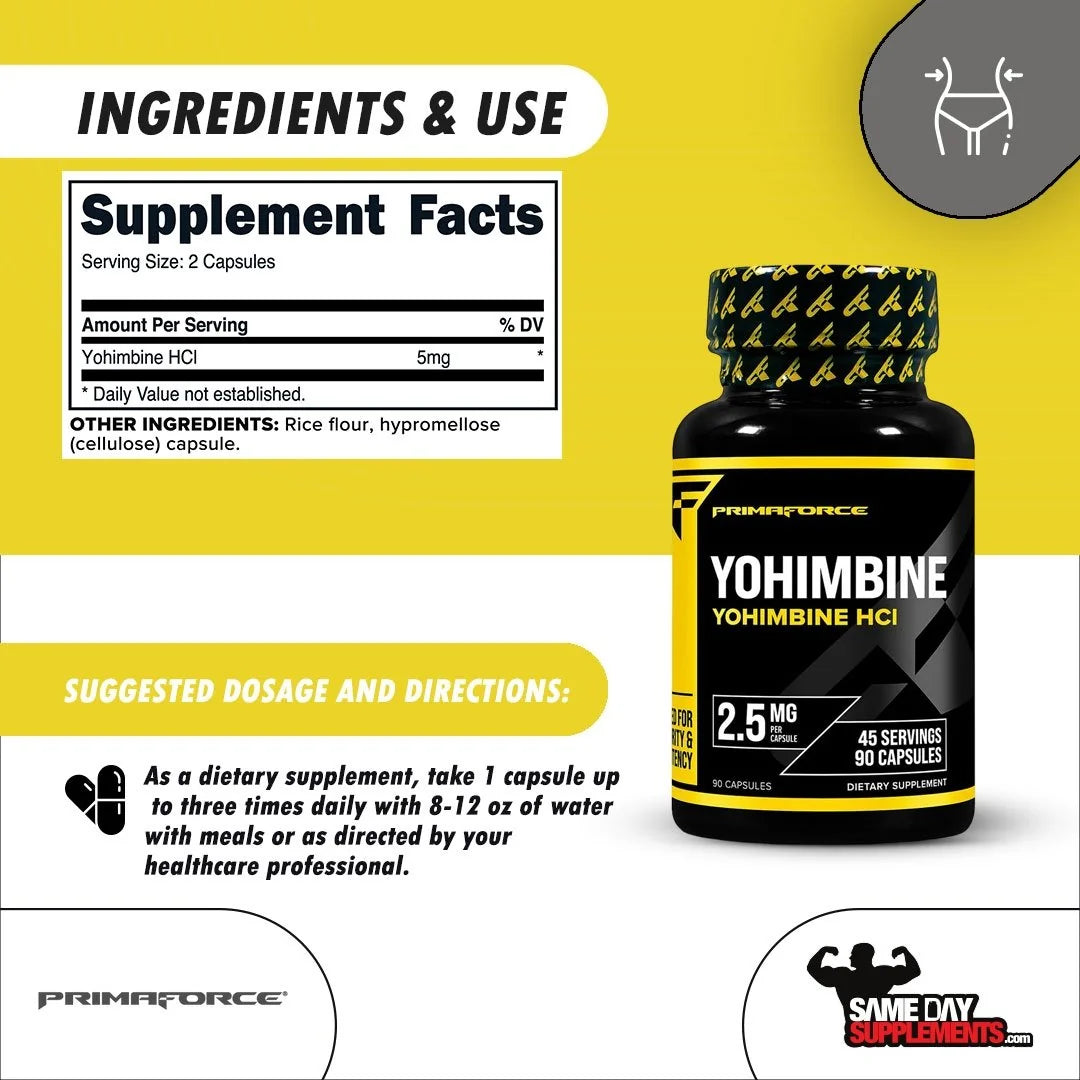 Yohimbine HCL by Primaforce | 90 capsules