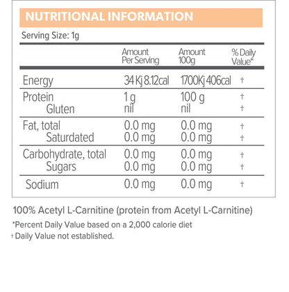 Acetyl L-Carnitine by Primabolics | 100g