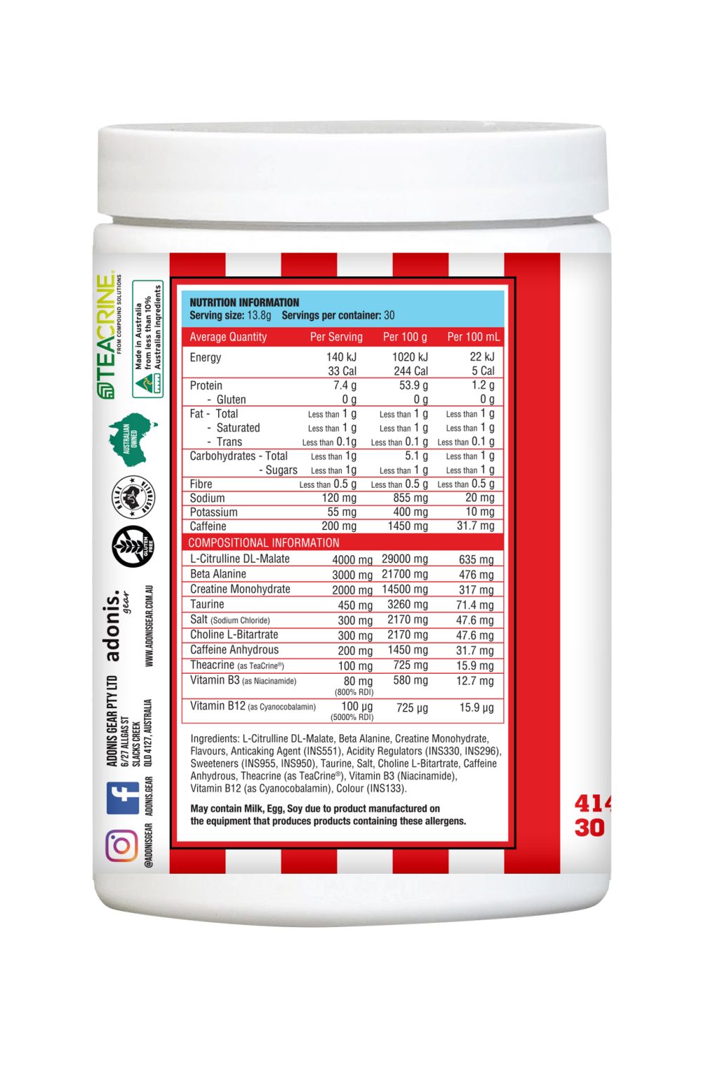 Big Energy Pre-Workout by Adonis Gear | 30 Serves