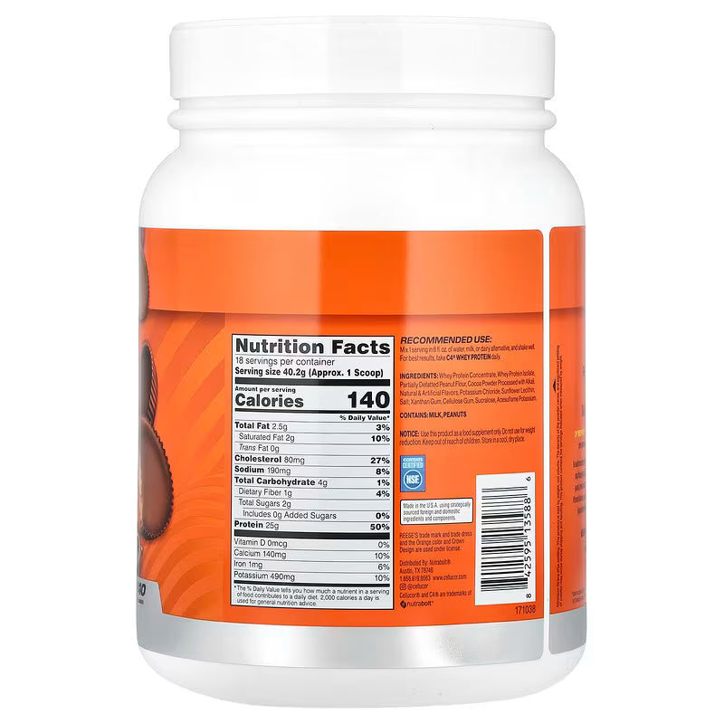 Cellucor C4 Whey Protein Reeses Special Edition