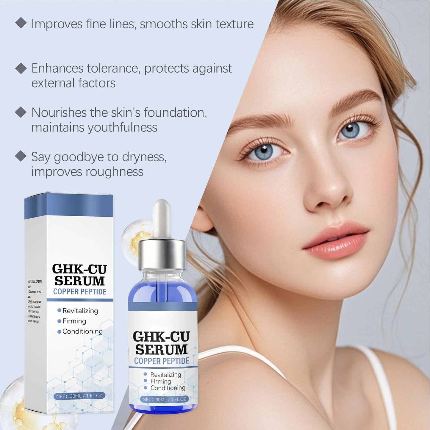 GHK-CU (Copper Peptide) Topical Serum | 30mL