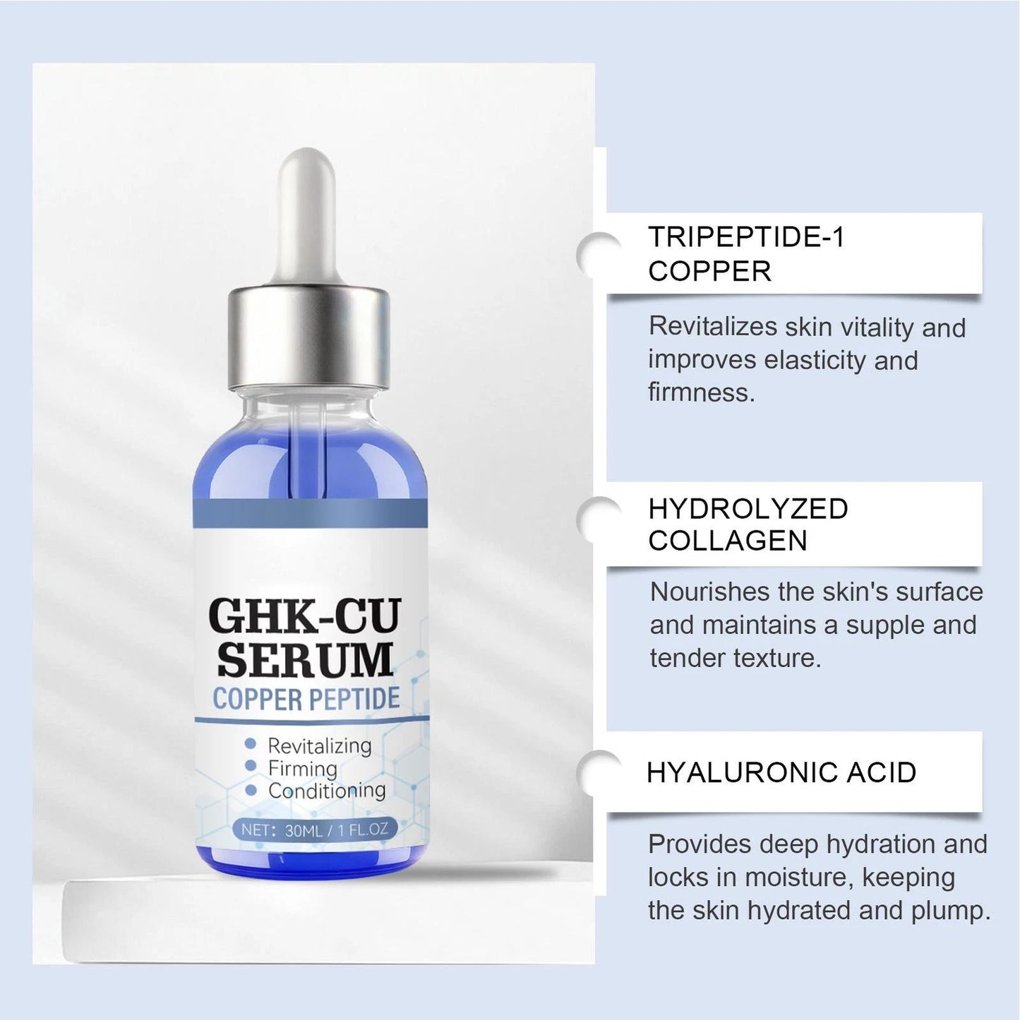 GHK-CU (Copper Peptide) Topical Serum | 30mL