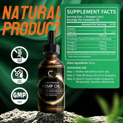 Premium Hemp Oil 12,000mg | 30mls