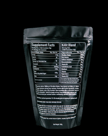 KILLIT Pre-Workout Gummies | 60 Gummies