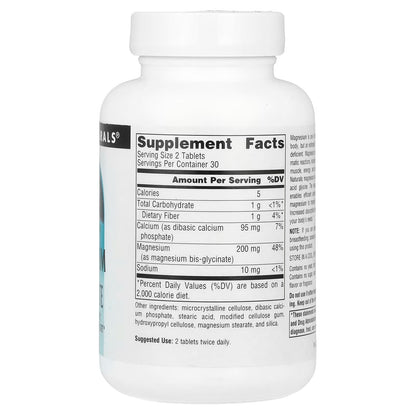 Magnesium Glycinate by Source Naturals | 60 Tablets