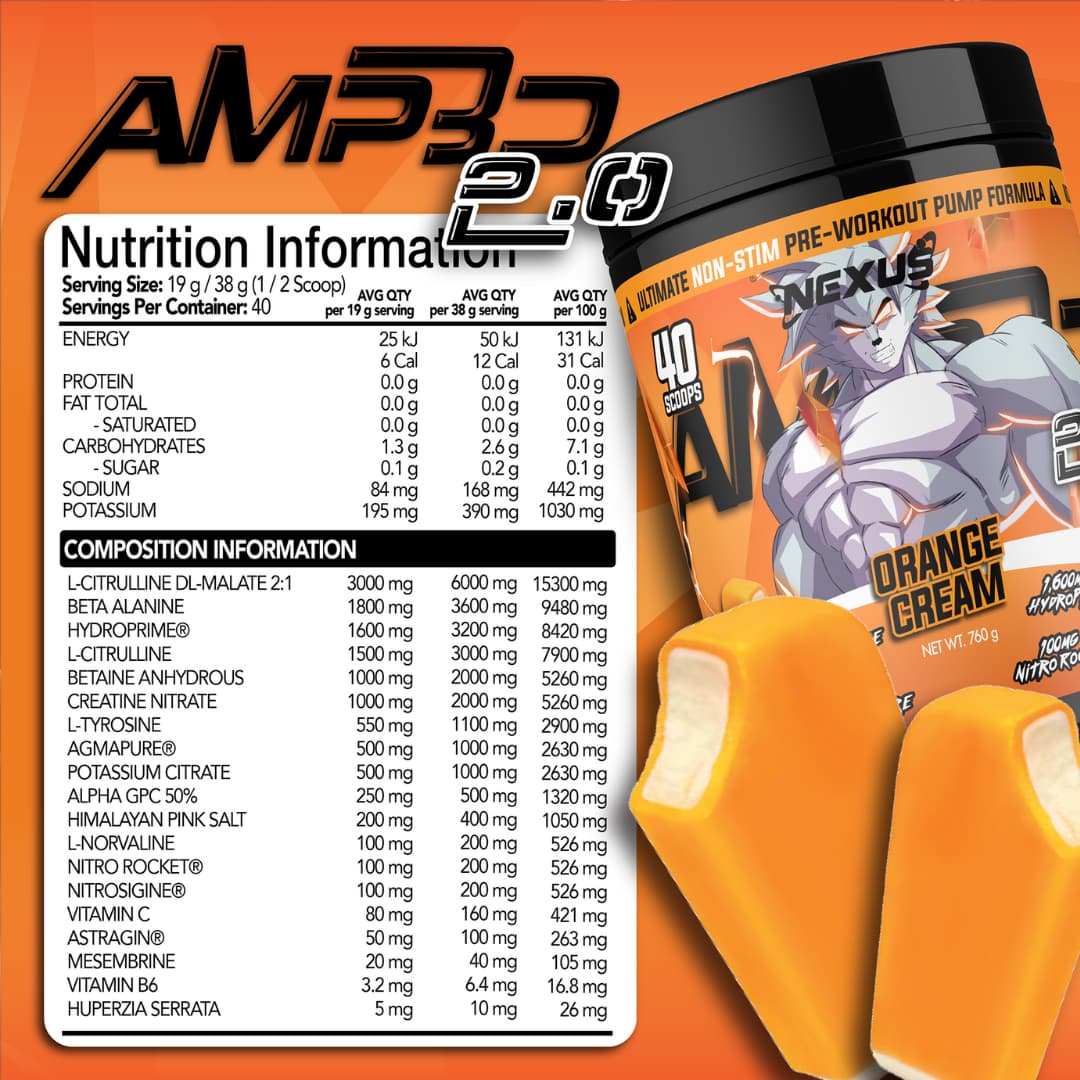 AMP3D 2.0 by Nexus Sports Nutrition | 40 Scoops
