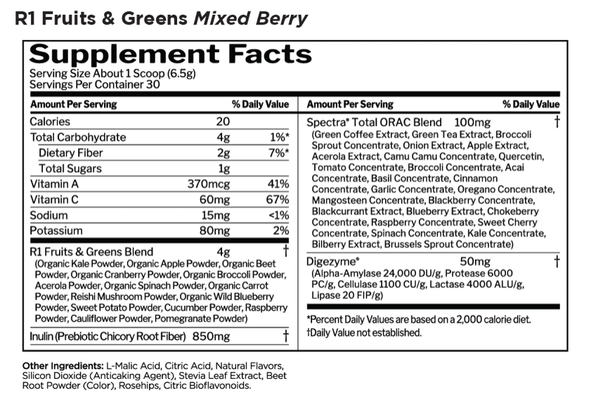 Fruit & Greens by Rule1 | 30 Serves