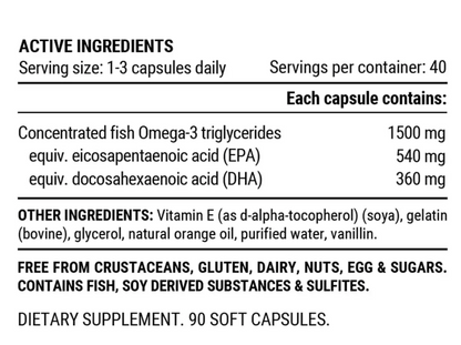 Ultra Omega-3 Fish Oil by Pillar Performance| 90 Capsules