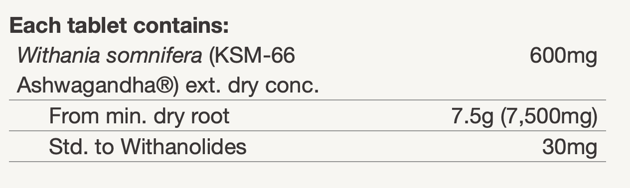 Ashwaganda 7500 by Caruso's | 50 Tablets