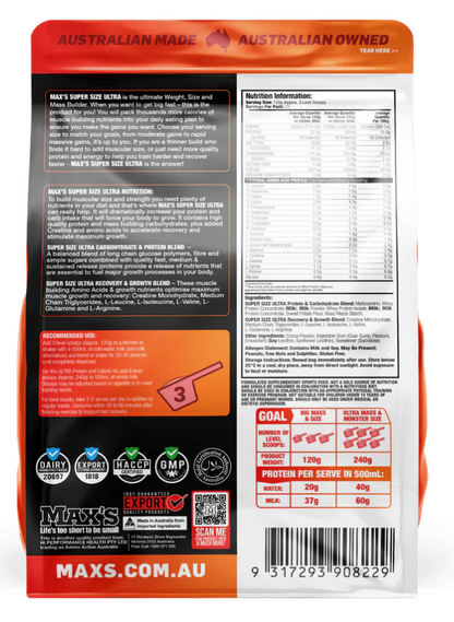 Supersize Ultra Mass Gainer by Max's