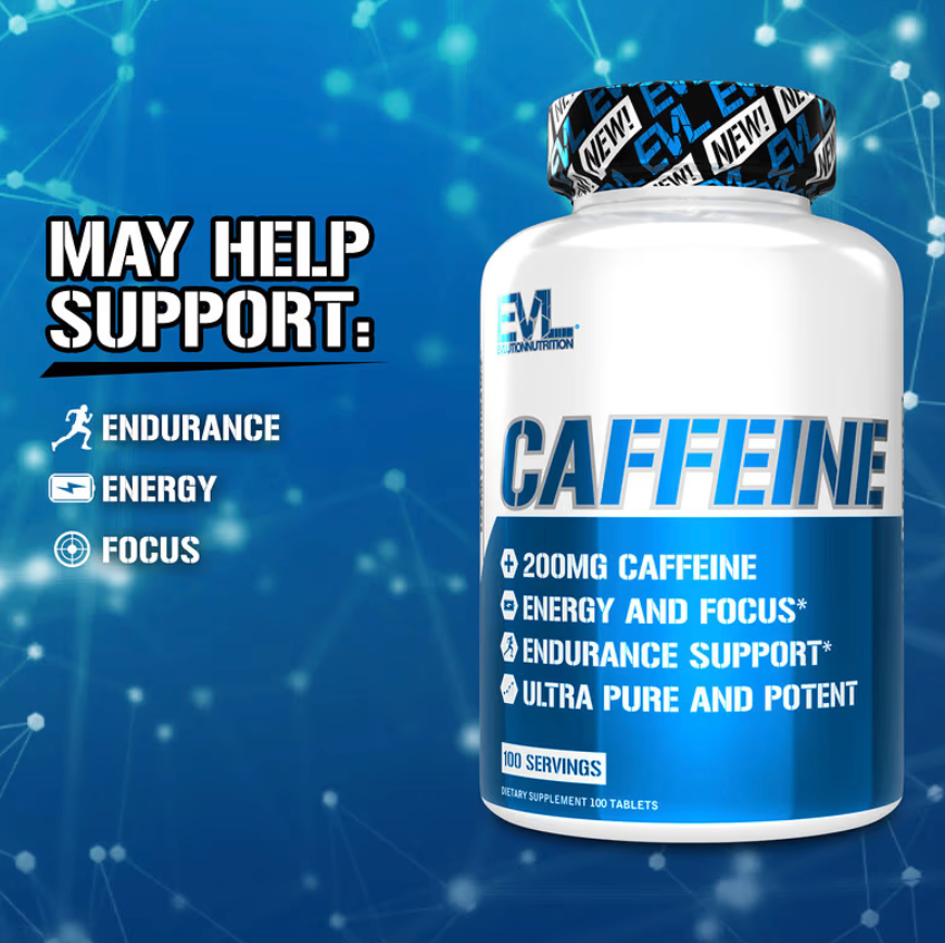 Caffeine by EVL Nutrition | 100 Capsules