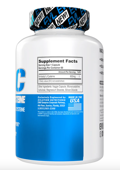 NAC by EVL Nutrition | 60 Serves