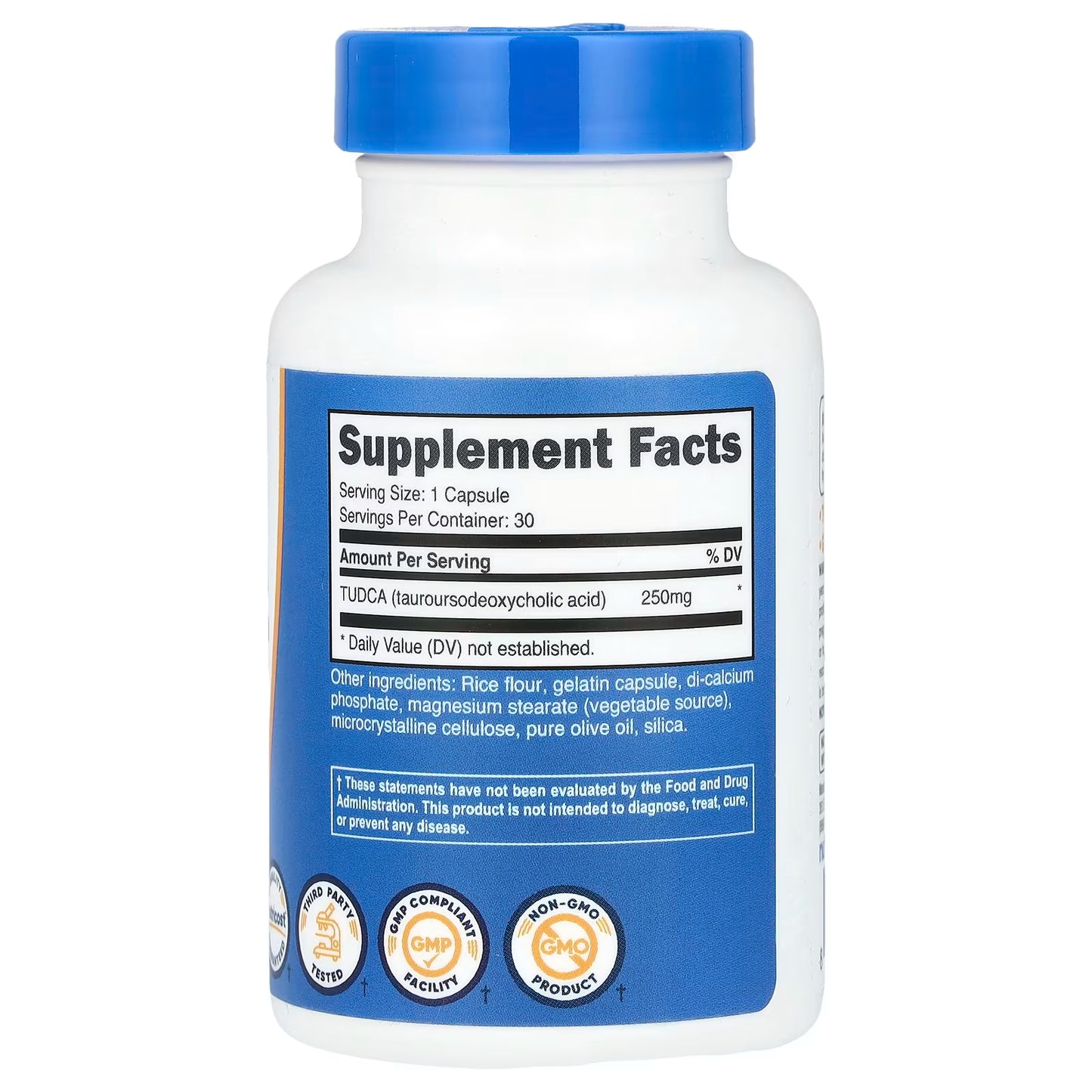 TUDCA 250mg by Nutricost | 30 Capsules