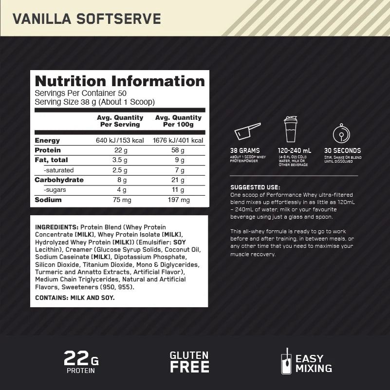Performance Whey by Optimum Nutrition